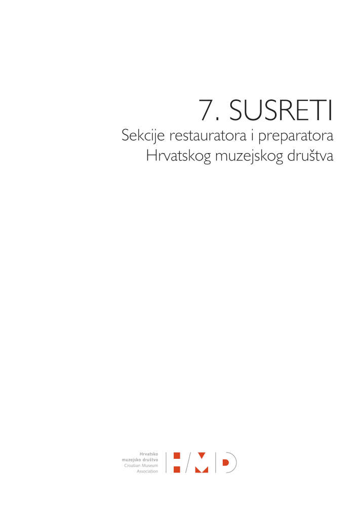 Publikacija 7. susreta Sekcije restauratora i preparatora HMD-a